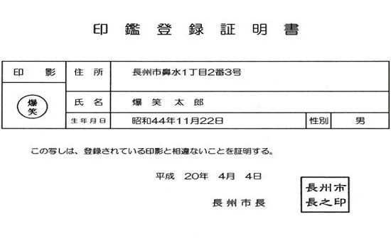 Giấy chứng minh con dấu đi Nhật