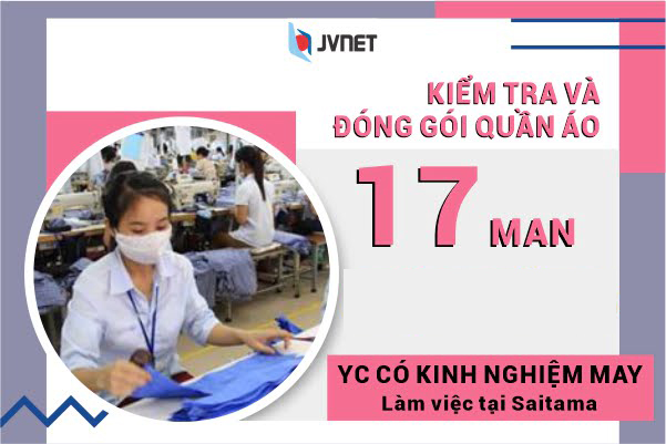 kiểm tra và đóng gói quần áo XKLĐ
