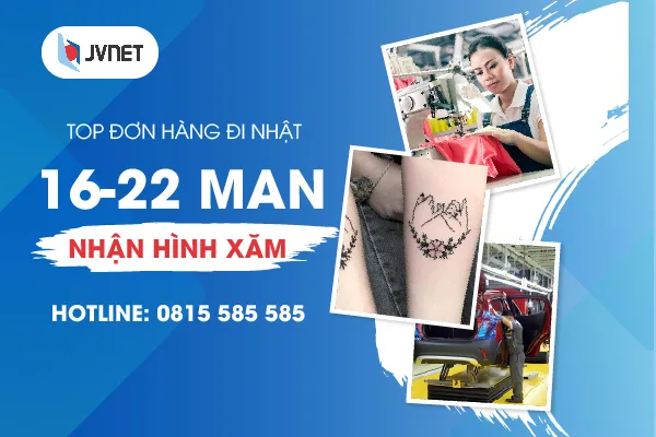 các đơn hàng đi Nhật nhận hình xăm