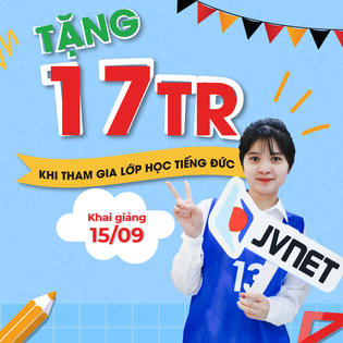 Ưu đãi học tiếng Đức JVNET