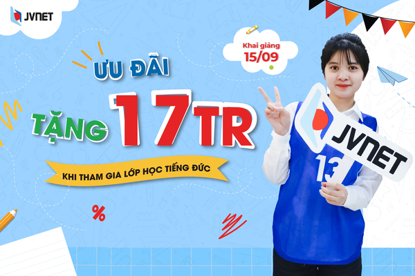 Ưu đãi học tiếng Đức tại JVNET