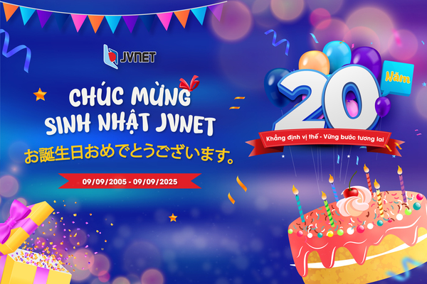 Chúc mừng sinh nhật JVNET 20 tuổi