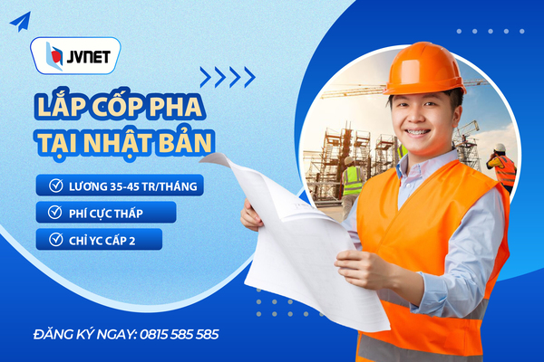 Đơn hàng cốp pha Nhật Bản lương cao