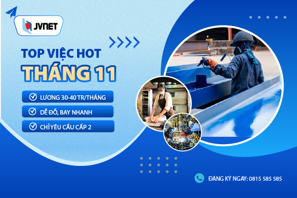 đơn hàng đi Nhật tháng 11