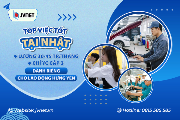 Đơn hàng đi xuất khẩu lao động Nhật Bản tại Hưng Yên