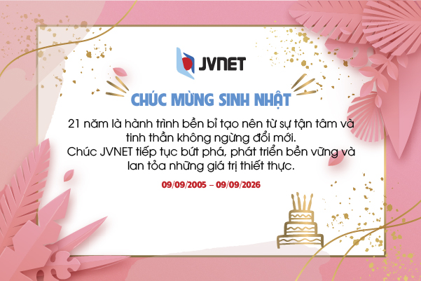 Thiệp sinh nhật JVNET